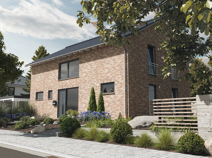 Landhaus-142-modern-Strasse-Klinker-Aurora