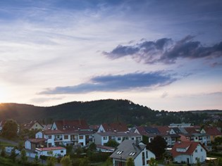 Aufnahme von der Stadt Selm und ihrem schönen Ausblick