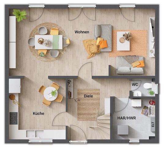 Grundriss-Einfamilienhaus-Flair-125-Erdgeschoss