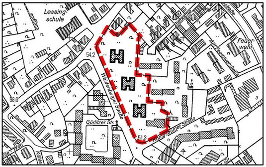 Lageplan Neubaugebiet Waldenburger Strasse