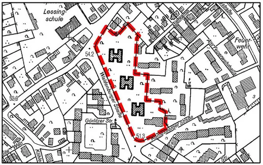 Lageplan Neubaugebiet Waldenburger Strasse