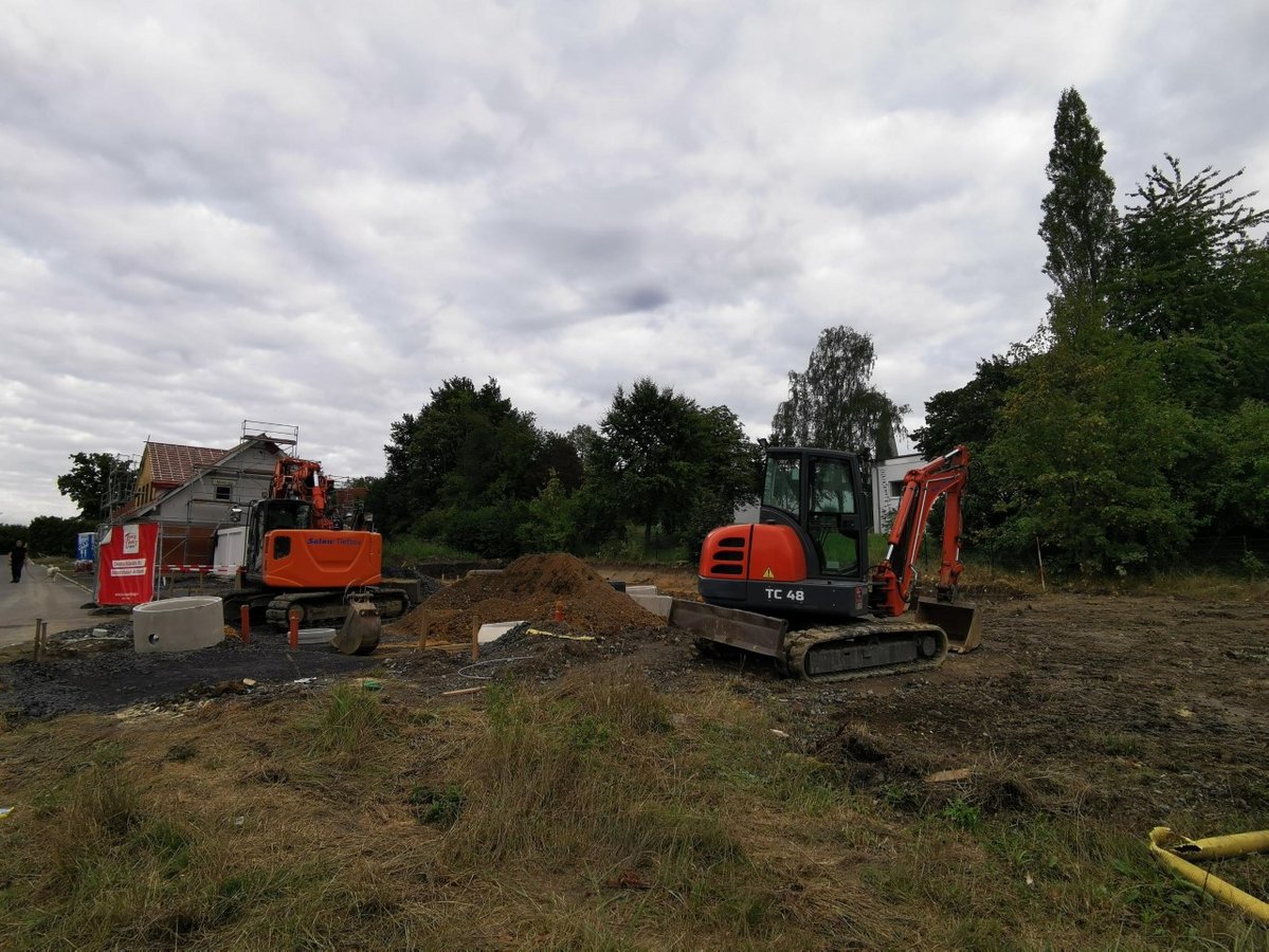 Fertiges Schotterpolster - Der Beginn des Hausbaus